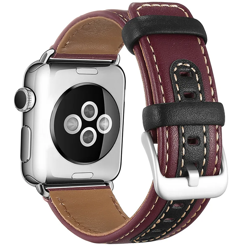 

Italy Calf Genuine Leather Watchband for 38mm 40mm 42mm 44mm iWatch Apple Watch band Series 5 4 3 2 1 Soft leather Wrist Strap iwatch 22mm Bands 20mm bracelet 44mm 40mm strap Apple watch leather band Serie 5 woman men