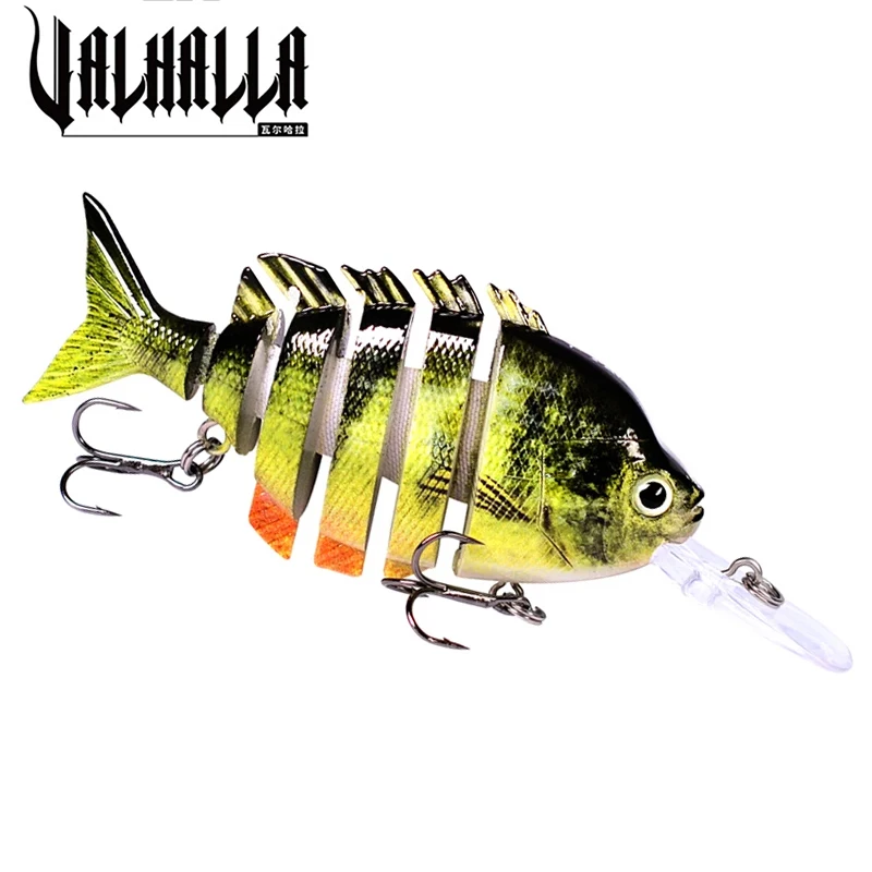 VALHALLA новый дизайн 6 секций приманка для рыбной ловли 10 см-13 67 г плавающая 8 # крючок