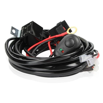 Wiring Harness Kit Fuse Relay Switch 40A 12V for LED Work Driving Light HID Bar
Wiring Harness Kit Fuse Relay Switch 40A 12V for LED Work Driving Light HID Bar