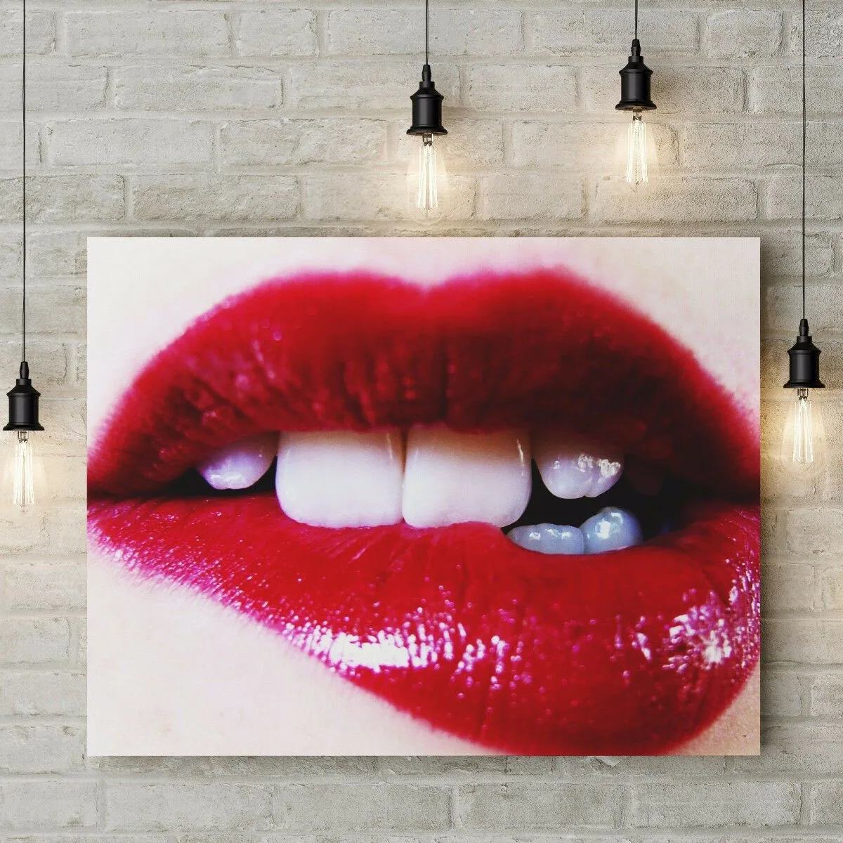 

Модный макияж для салона красоты красные губы помада HD декоративные печатные плакаты на холсте настенные картины Домашний декор картины