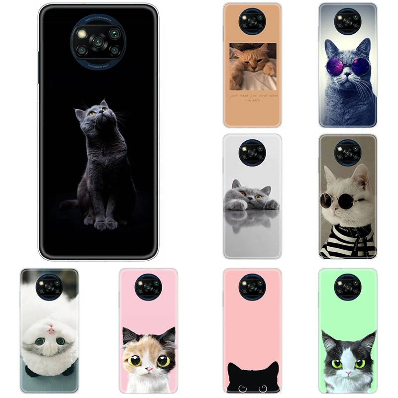 Silicon Case for Xiaomi Poco X3 NFC Cute Cartoon Cat Transparent Shell Case 6.67 inch Full Protective Etui Bumper Fundas Coque
Silicon Case for Xiaomi Poco X3 NFC Cute Cartoon Cat Transparent Shell Case 6.67 inch Full Protective Etui Bumper Fundas Coque