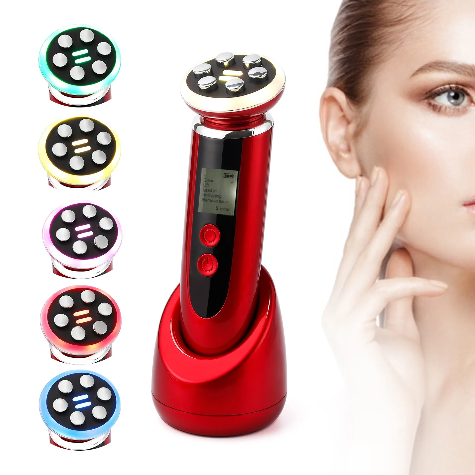 5 In 1 RF EMS Beauty Device LED Skin Tightening Mesotherapy Facial Cleaning Machine LED Photon Galvanic Beauty Skin Care Tools
5 In 1 RF EMS Beauty Device LED Skin Tightening Mesotherapy Facial Cleaning Machine LED Photon Galvanic Beauty Skin Care Tools