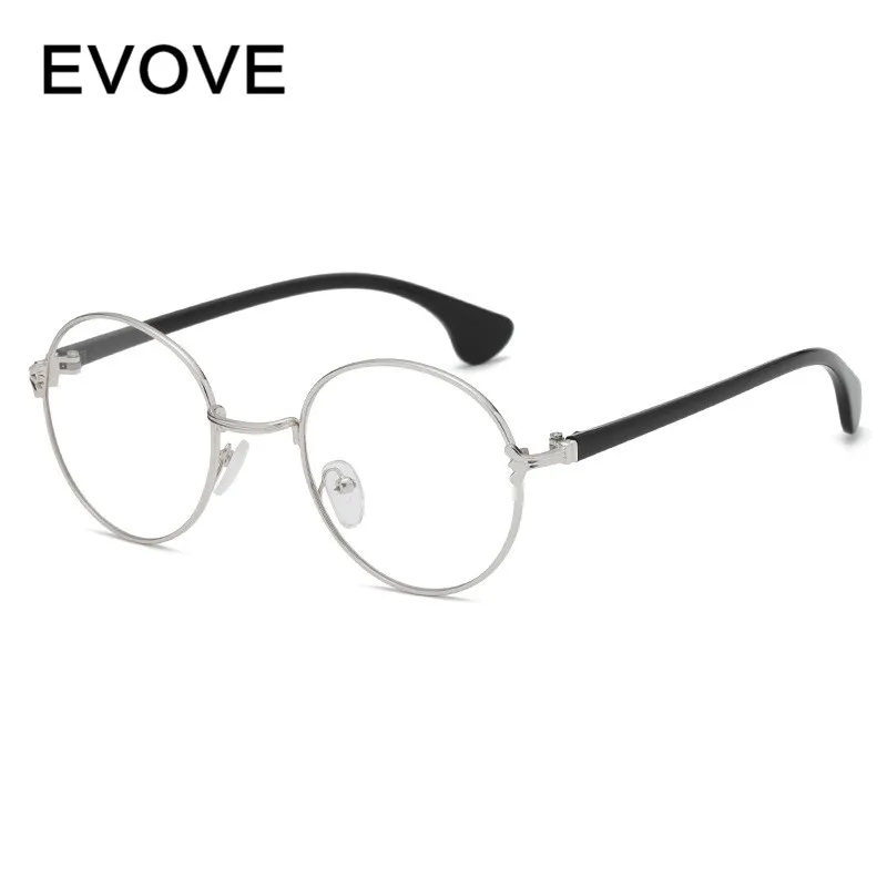 Фото Evove круглые очки оправа Для мужчин женщин ботаника мужские для близорукости