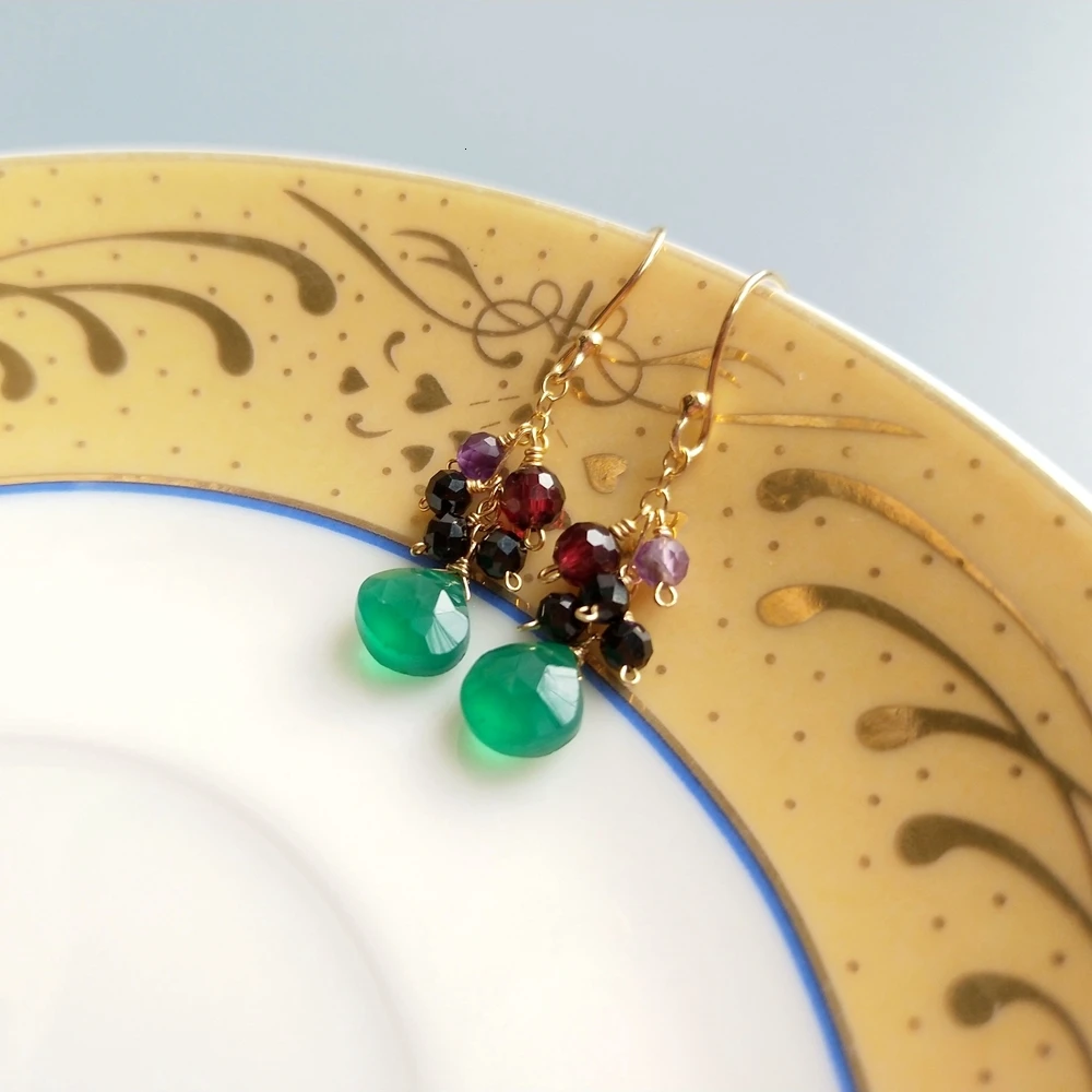 LiiJi Unique Real Spinels Garnet Amethysts Green Onyx 925 Sterling Silver Handmade Drop Earrings Delicate Jewelry For Women Gift
LiiJi Unique Real Spinels Garnet Amethysts Green Onyx 925 Sterling Silver Handmade Drop Earrings Delicate Jewelry For Women Gift