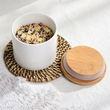 New Food Storage Jar,Ceramic Food Storage Jar with Airtight Seal Bamboo Lid Modern Design White Ceramic Food Storage Canister fo
New Food Storage Jar,Ceramic Food Storage Jar with Airtight Seal Bamboo Lid Modern Design White Ceramic Food Storage Canister fo