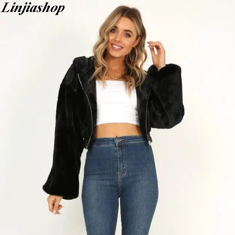 Elegant faux fur autumn winter coat women 2019 warm soft zip jacket black plush overcoat casual plus size outerwear sweatShirts
Elegant faux fur autumn winter coat women 2019 warm soft zip jacket black plush overcoat casual plus size outerwear sweatShirts