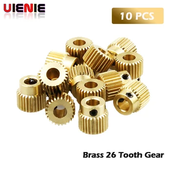 10pcs/lot Copper 26 Tooth Gear Special Brass Wire Feed Wheel Gear 3D Printer Extrusion Wheel For Reprap Prusa i3 Anet A8 Printer
10pcs/lot Copper 26 Tooth Gear Special Brass Wire Feed Wheel Gear 3D Printer Extrusion Wheel For Reprap Prusa i3 Anet A8 Printer