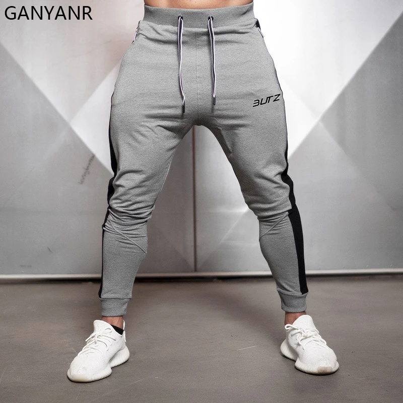 

GANYANR Running Pants Men Sport Training Jogging Gym Leggings Trousers Trackpants Jooging Workout Soccer Bodybuilding Sweatpants