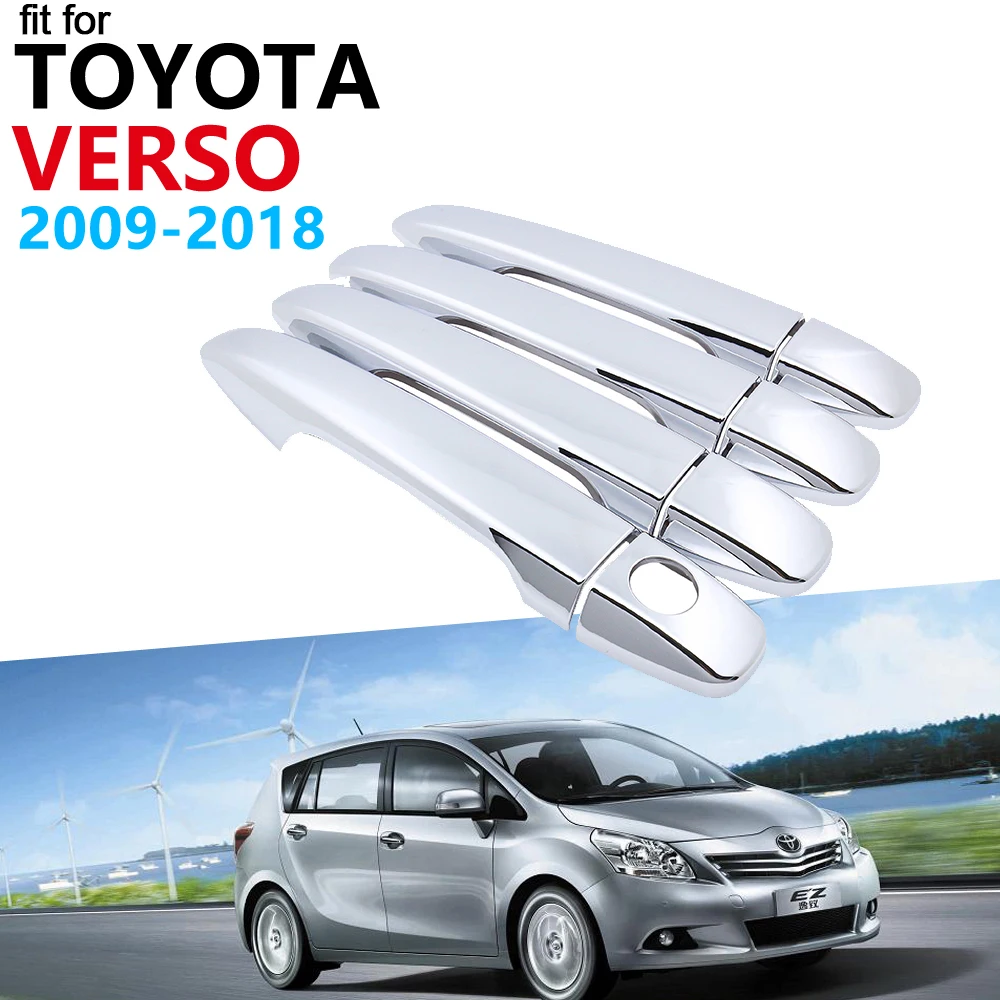 Автомобильные аксессуары ручки двери для Toyota Verso AR20 20 2009 ~ 2018 хромированная крышка