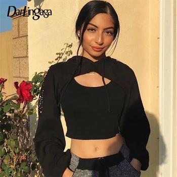 Darlingaga Streetwear Hip Hop Cropped Hoodies Women Smock Fishnet Patchwork Sweatshirt Perspective Pullover Hoodie Tops Outwear 
Darlingaga Streetwear Hip Hop Cropped Hoodies Women Smock Fishnet Patchwork Sweatshirt Perspective Pullover Hoodie Tops Outwear