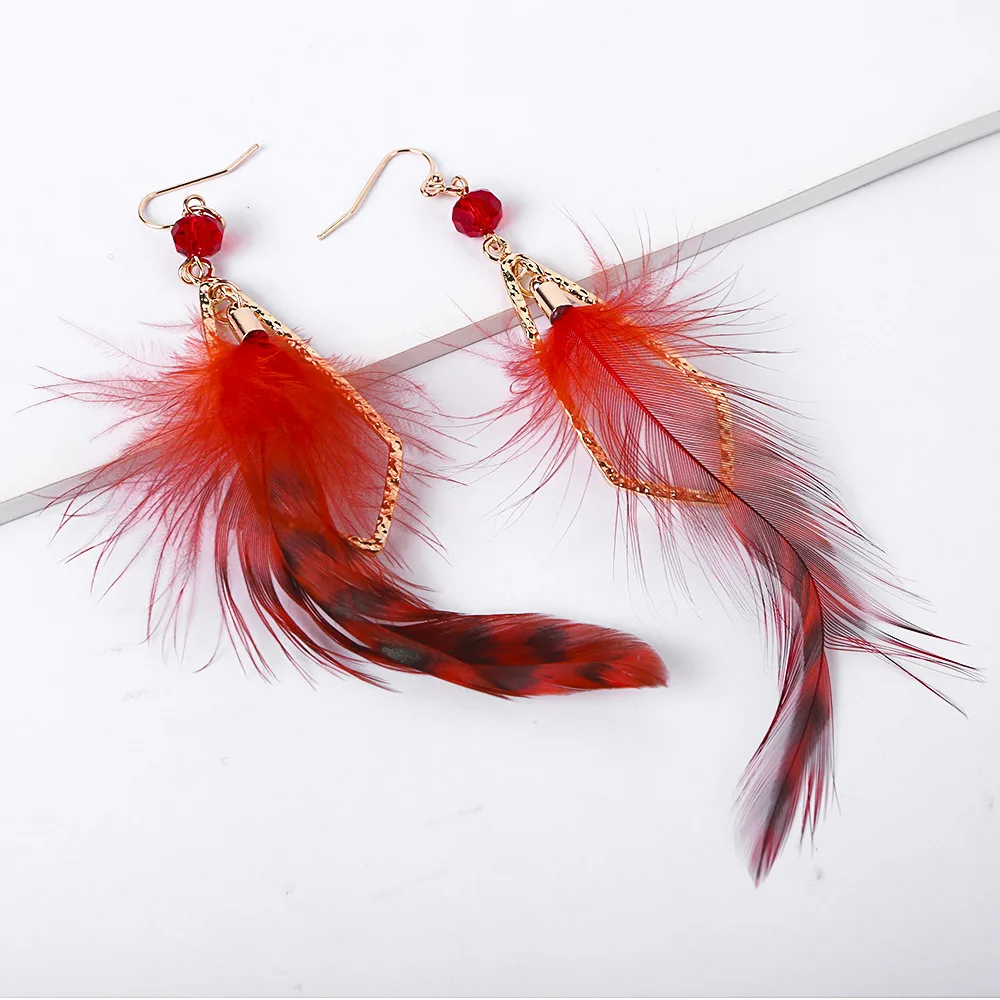 ZWPON Ethnic Style Rainbow Real Feather Fringe Drop Earrings Alloy Geometric Rhombus Drop Earrings for Woman Fashion Jewelry
ZWPON Ethnic Style Rainbow Real Feather Fringe Drop Earrings Alloy Geometric Rhombus Drop Earrings for Woman Fashion Jewelry
