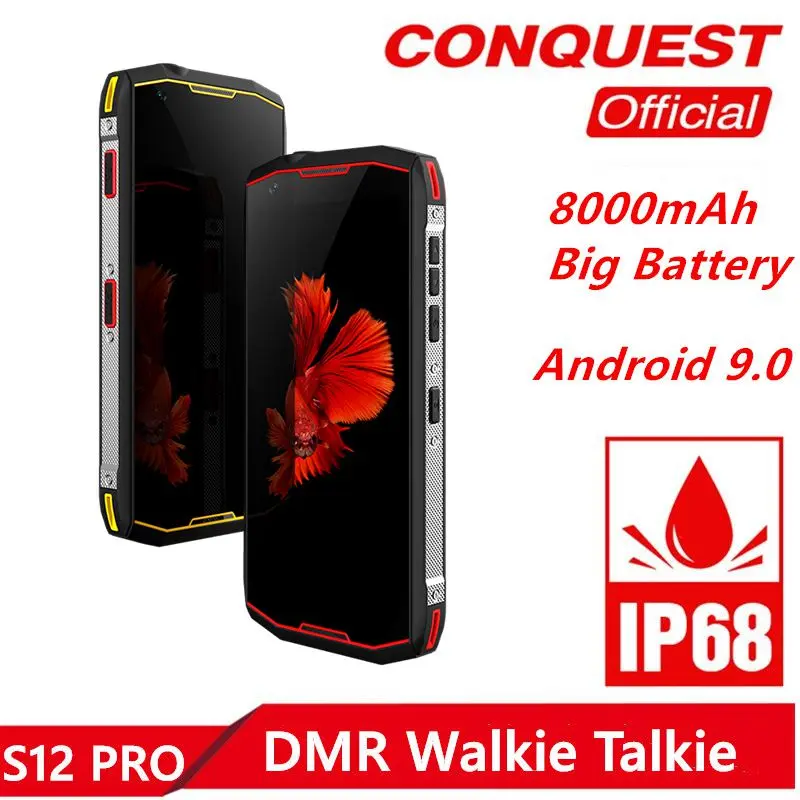 Conquest S12 Pro 4G IP68 Rugged Smartphone Shockproof 5.99 Inch IPS Android 9.0 6GB 128GB NFC Outdoor Walkie Talkie Mobile Phone
Conquest S12 Pro 4G IP68 Rugged Smartphone Shockproof 5.99 Inch IPS Android 9.0 6GB 128GB NFC Outdoor Walkie Talkie Mobile Phone