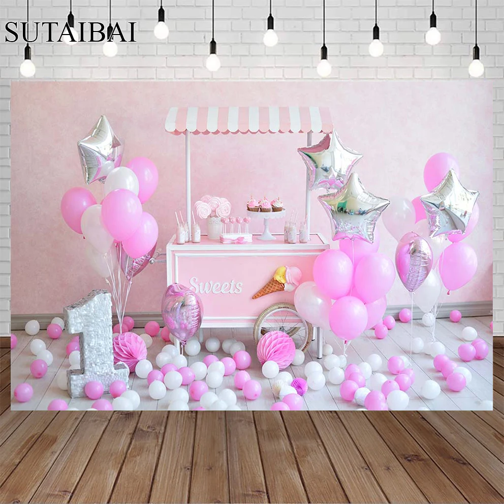 Girl 1st Birthday Pink Balloon Background Cake Crush Birthday Party Photography Vinyl Cloth Baby Shower Backdrop Child Portrait
Girl 1st Birthday Pink Balloon Background Cake Crush Birthday Party Photography Vinyl Cloth Baby Shower Backdrop Child Portrait
