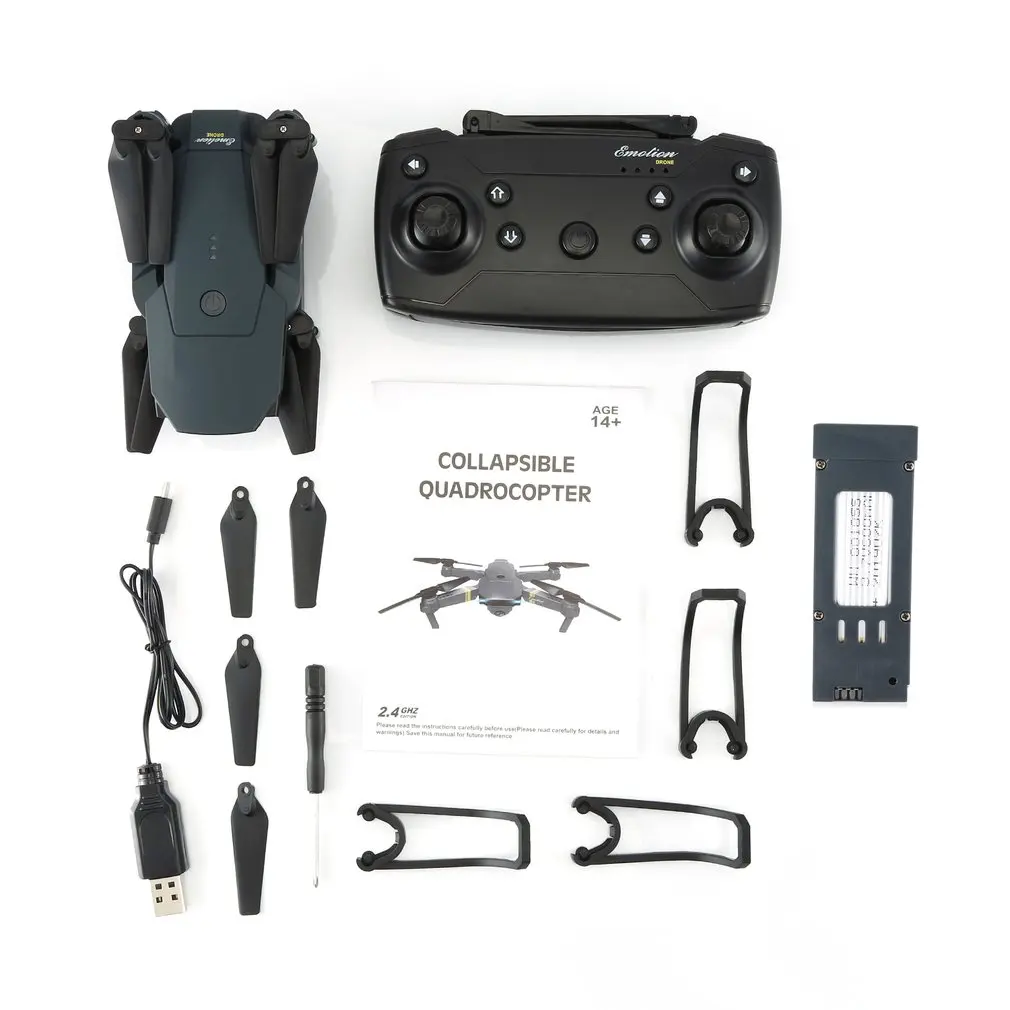 WIFI FPV Foldable RC Drone And Wide Angle HD Camera Foldable Arm Altitude Hold Headless Mode RC Model Aircraft RTF LX808 2.4Ghz
WIFI FPV Foldable RC Drone And Wide Angle HD Camera Foldable Arm Altitude Hold Headless Mode RC Model Aircraft RTF LX808 2.4Ghz