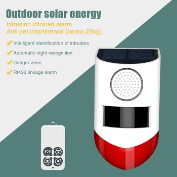 Home Safety Easy Install Warning Solar Powered Motion Sensor Factory Garden Patio Outdoor Waterproof LED Alarm Light Anti Theft
Home Safety Easy Install Warning Solar Powered Motion Sensor Factory Garden Patio Outdoor Waterproof LED Alarm Light Anti Theft
