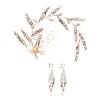 3PCS Gorgeous Wedding Elegant Headpiece Set Headwear Bridal Headdress Earring Hair Accessories for Lady Women
3PCS Gorgeous Wedding Elegant Headpiece Set Headwear Bridal Headdress Earring Hair Accessories for Lady Women