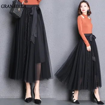 Women's Elastic Waist Belt Layered Princess Mesh Tulle Midi Skirt Spring Summer Ladies Breathable Lace Patchwork Party Skirts
Women's Elastic Waist Belt Layered Princess Mesh Tulle Midi Skirt Spring Summer Ladies Breathable Lace Patchwork Party Skirts