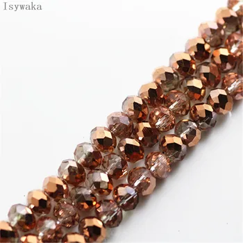 Isywaka Red copper Color 6*8mm 72pcs Rondelle Austria faceted Crystal Glass Bead Loose Spacer Round Bead for Jewelry Making
Isywaka Red copper Color 6*8mm 72pcs Rondelle Austria faceted Crystal Glass Bead Loose Spacer Round Bead for Jewelry Making