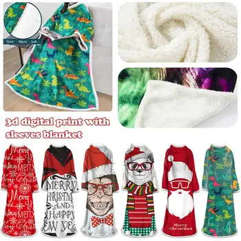 Wearable Blanket With Sleeves Arms Super Soft Warm Comfy Large Fleece Plush TV Throws Wrap Robe Blanket For Adult Women And Men
Wearable Blanket With Sleeves Arms Super Soft Warm Comfy Large Fleece Plush TV Throws Wrap Robe Blanket For Adult Women And Men