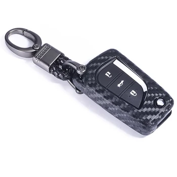 Carbon Fiber Tpu Flip Remote Key 2 3 4 Button Key Case Cover Chain for Toyota Camry Prado 120 RAV 4 Key Chain Car Accessories
Carbon Fiber Tpu Flip Remote Key 2 3 4 Button Key Case Cover Chain for Toyota Camry Prado 120 RAV 4 Key Chain Car Accessories