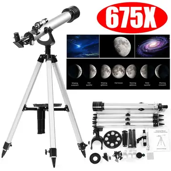 Hot F60700 525x High Magnification Astronomical Refractive Telescope 3Pcs Eyepieces And Tripod Space Observation Scope Gift 
Hot F60700 525x High Magnification Astronomical Refractive Telescope 3Pcs Eyepieces And Tripod Space Observation Scope Gift