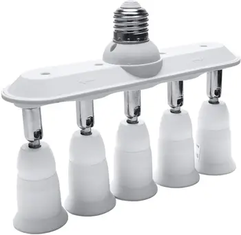 5 in 1 Light Socket Splitter JACKYLED E26 E27 Adapter Converter Horizontal Designed 360 Degrees Adjustable 180 Degree Bendable
5 in 1 Light Socket Splitter JACKYLED E26 E27 Adapter Converter Horizontal Designed 360 Degrees Adjustable 180 Degree Bendable