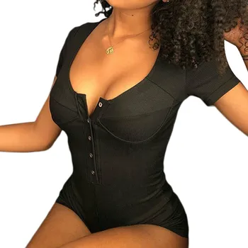 2020 New Women Short Sleeve Deep V-neck Push Up Jumpsuit Rompers Playsuit Bodycon Stretch Buttons Jumpsuit Shorts Pants Trousers
2020 New Women Short Sleeve Deep V-neck Push Up Jumpsuit Rompers Playsuit Bodycon Stretch Buttons Jumpsuit Shorts Pants Trousers