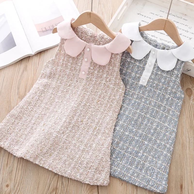 2019 Fall New Doll Collar Girls Fashion Vest Dress Little Girl Temperament Dresses
2019 Fall New Doll Collar Girls Fashion Vest Dress Little Girl Temperament Dresses