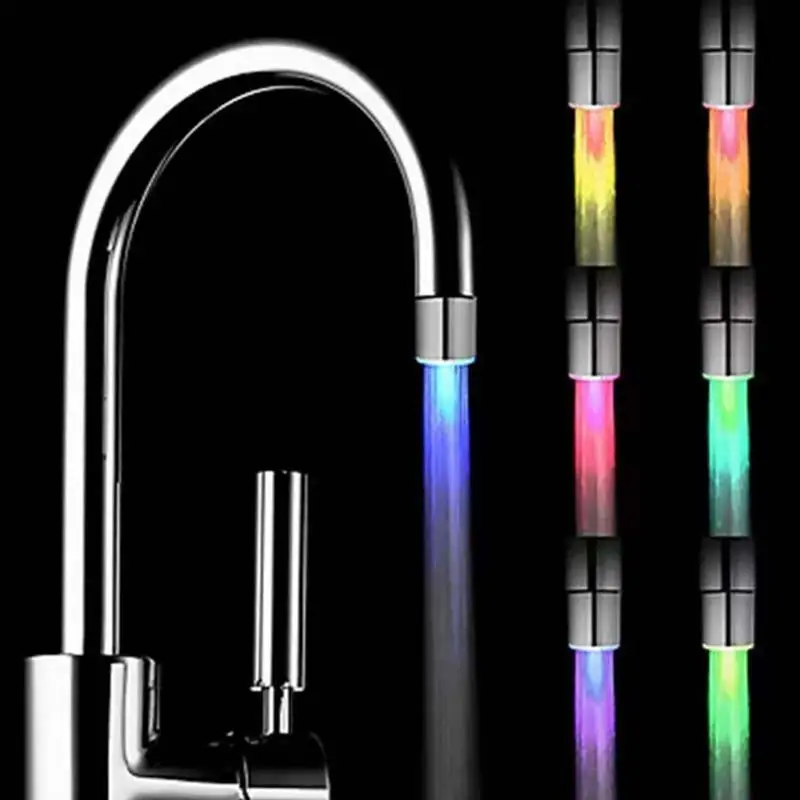 Colorful LED Water Faucet Light 3 Changes Color Depending on water temperature for Kitchen Bathroom Washing Shower
Colorful LED Water Faucet Light 3 Changes Color Depending on water temperature for Kitchen Bathroom Washing Shower