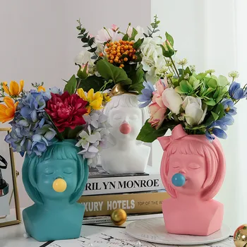 CREATIVE ART PORTRAIT SCULPTURE HEAD VASE BUBBLE GUM GIRL FLOWER VASE FLOWER ARRANGEMENT ACCESSORIES HOME DECORATION
CREATIVE ART PORTRAIT SCULPTURE HEAD VASE BUBBLE GUM GIRL FLOWER VASE FLOWER ARRANGEMENT ACCESSORIES HOME DECORATION