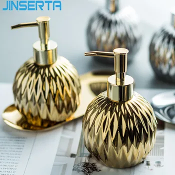JINSERTA Ceramic Soap Dispenser Sub-Bottle Luxury Gold Home Hotel Bathroom Hand Sanitizer Shampoo Body Wash Lotion Bottle
JINSERTA Ceramic Soap Dispenser Sub-Bottle Luxury Gold Home Hotel Bathroom Hand Sanitizer Shampoo Body Wash Lotion Bottle