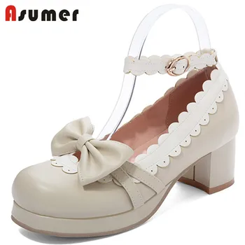 ASUMER 2020 big size 34-46 Mary Jane Shoes women pumps round toe bowknot buckle single shoes spring summer party shoes woman
ASUMER 2020 big size 34-46 Mary Jane Shoes women pumps round toe bowknot buckle single shoes spring summer party shoes woman