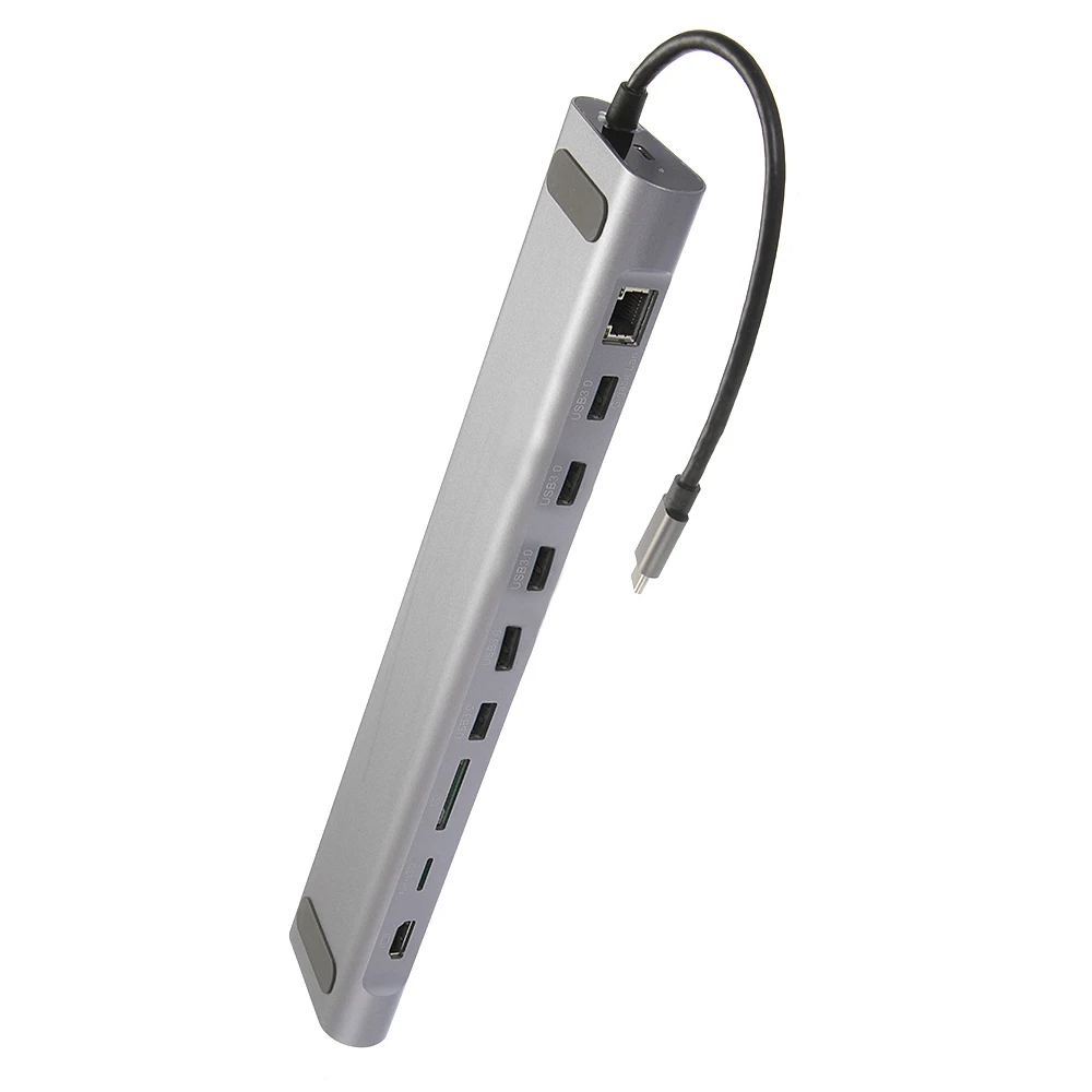 12 Ports USB C Card Reader USB 3.0 Hub RJ45 Coaxial Cable Type C 4K Ethernet For DMI/MiniDP/VGA/Stereo Headphone Jack/SD Card
12 Ports USB C Card Reader USB 3.0 Hub RJ45 Coaxial Cable Type C 4K Ethernet For DMI/MiniDP/VGA/Stereo Headphone Jack/SD Card