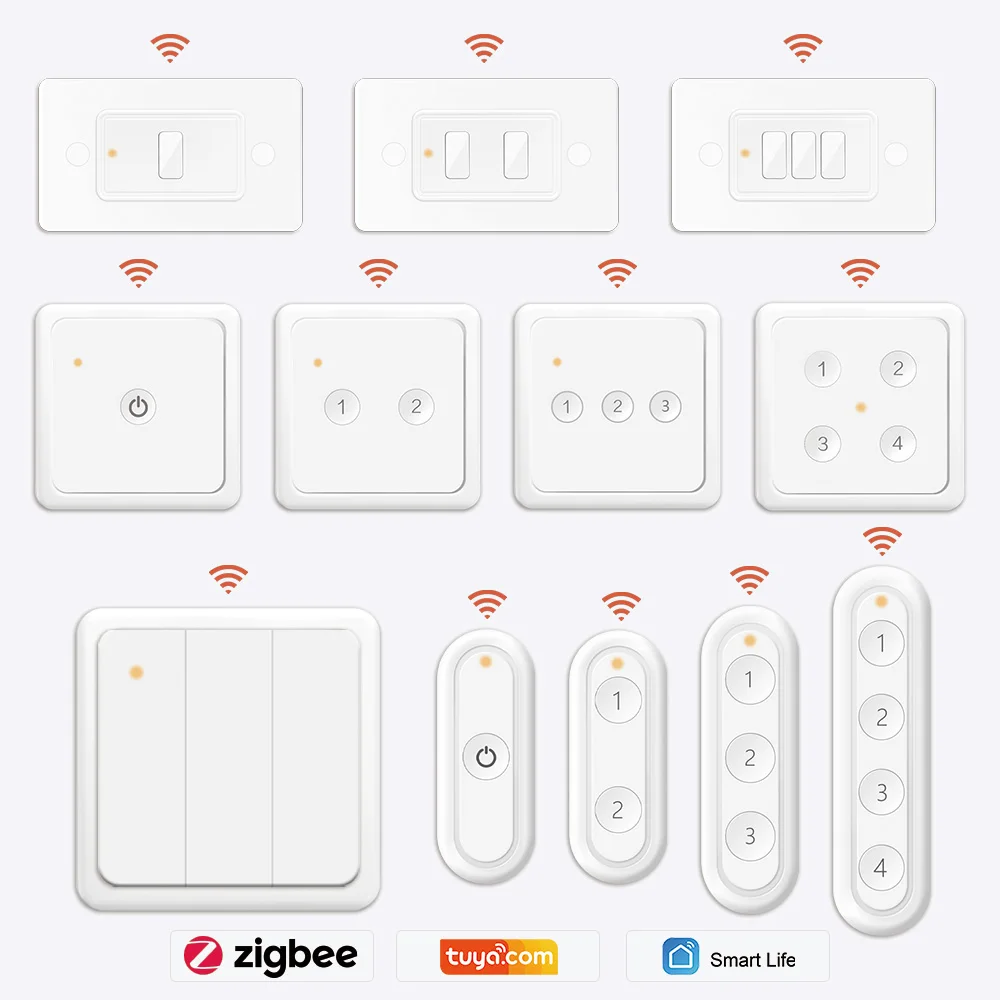 Фото ZigBee 3.0 беспроводной 12 кнопочный пульт дистанционного управления Tuya | Switches (1005003432430621)