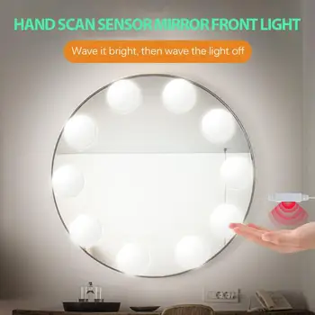 LED Makeup Mirror Light Hand Sweep Sensor Switch Light String Waterproof Dimming USB Mirror Front Light Home Makeup Light
LED Makeup Mirror Light Hand Sweep Sensor Switch Light String Waterproof Dimming USB Mirror Front Light Home Makeup Light