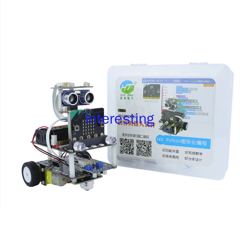 Micro:bit Smart Car Microbit Learning Programming Education Remote Control Robot Maker Sensor Kit
Micro:bit Smart Car Microbit Learning Programming Education Remote Control Robot Maker Sensor Kit