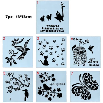7pc Duck Cat Butterfly Painting Template DIY Bullet Journal Stencil Scrapbook Album Animal Decoration Graffiti Drawing Template
7pc Duck Cat Butterfly Painting Template DIY Bullet Journal Stencil Scrapbook Album Animal Decoration Graffiti Drawing Template