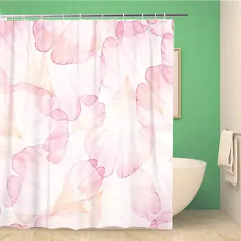 Bathroom Shower Curtain Pastel Watercolor Pink Flower Petal Vectorized Drawing Pattern Floral Waterproof Bath Curtain Set with
Bathroom Shower Curtain Pastel Watercolor Pink Flower Petal Vectorized Drawing Pattern Floral Waterproof Bath Curtain Set with