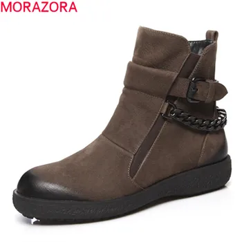 MORAZORA 2020 Winter new hot sale ankle boots comfortable flat heel round toe casual shoes genuine leather women boots
MORAZORA 2020 Winter new hot sale ankle boots comfortable flat heel round toe casual shoes genuine leather women boots