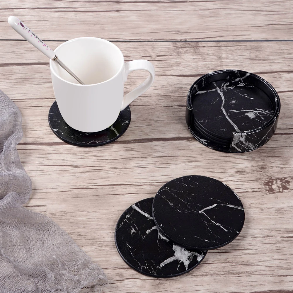 Home Decor Marble PU Leather Round Square Drink Coasters Placemat Cup Mat Pad Holder Kitchen Tableware Kitchen Accessories
Home Decor Marble PU Leather Round Square Drink Coasters Placemat Cup Mat Pad Holder Kitchen Tableware Kitchen Accessories