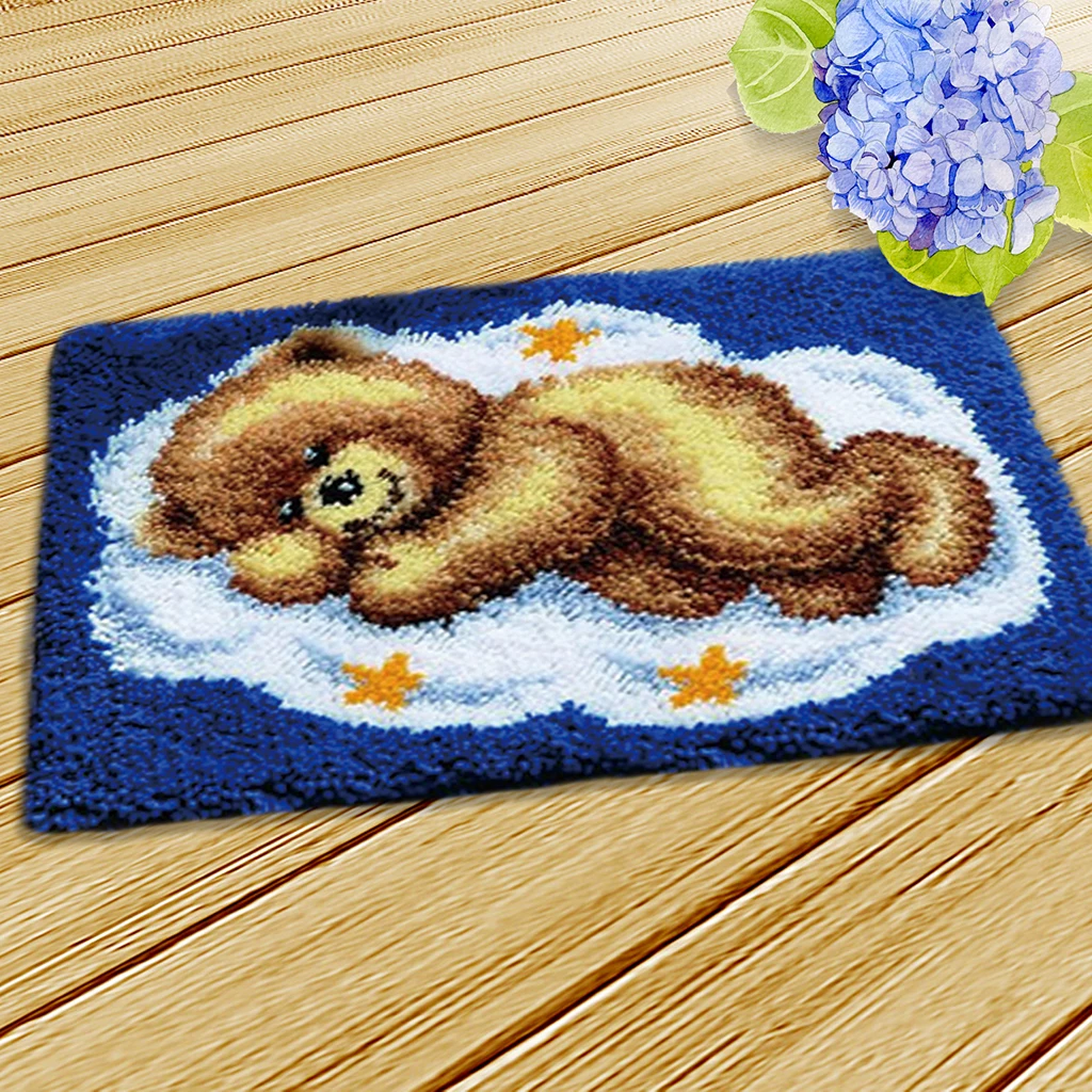 Bear Latch Hook Rug Kits Crochet Needlework Crafts With Instruction For Kids Bear Latch Hook Rug Kits Crochet Needlework Crafts With Instruction For Kids