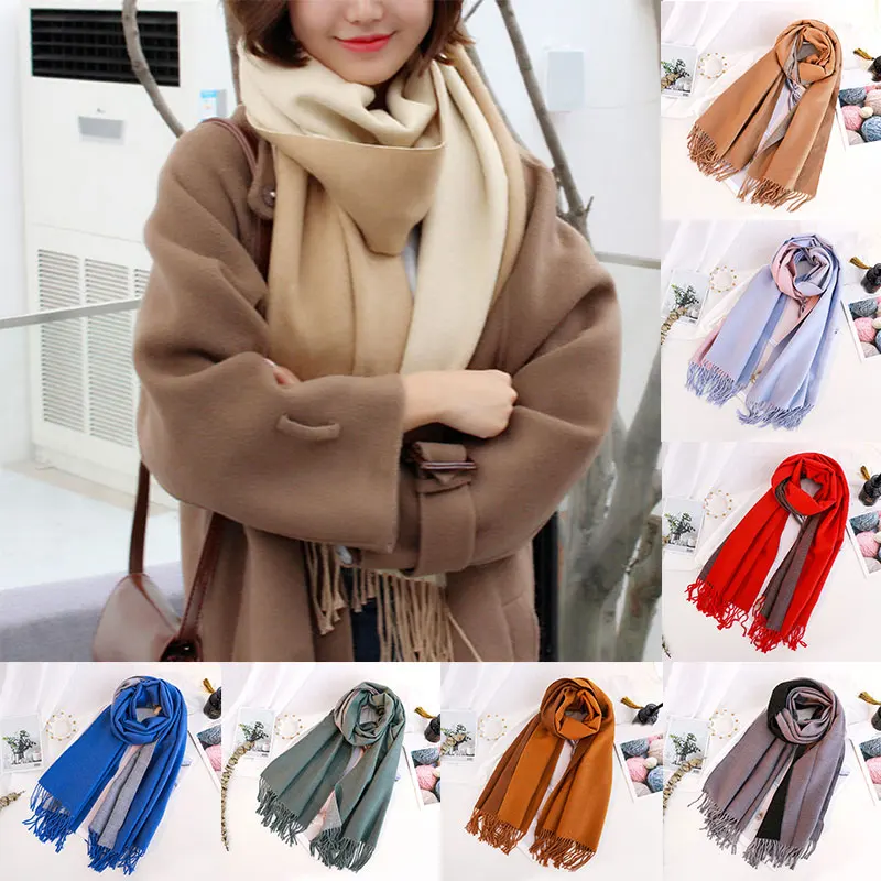 Head Scarves 1Pcs Tassels Pashmina Patchwork Color Long Shawls Wraps Thick Warm Winter Scarf Double-sided Shawl Cashmere Scarves
Head Scarves 1Pcs Tassels Pashmina Patchwork Color Long Shawls Wraps Thick Warm Winter Scarf Double-sided Shawl Cashmere Scarves
