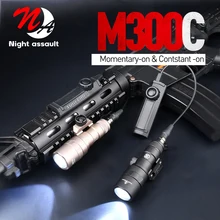 Tactical Flashlight M300C Hunting LED Weapon Light With Dual Function Mouse Tail Pressure Switch Fit 20mm Picatinny Rail
Tactical Flashlight M300C Hunting LED Weapon Light With Dual Function Mouse Tail Pressure Switch Fit 20mm Picatinny Rail