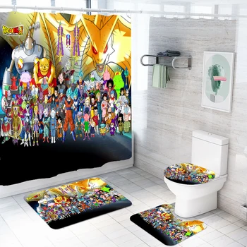 Home Decor Polyester Screen Set Rug Lid Toilet Cover Carpet Bath Mat Set 4 Piece Anime Dragon Ball Bathroom Set for Hotel Custom
Home Decor Polyester Screen Set Rug Lid Toilet Cover Carpet Bath Mat Set 4 Piece Anime Dragon Ball Bathroom Set for Hotel Custom