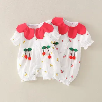 Hot Sale Cute Cherry Pattern Romper New Summer Baby Girls Clothes Jumpsuit Romper Infant Toddler Newborn Outfits Cotton Clothing
Hot Sale Cute Cherry Pattern Romper New Summer Baby Girls Clothes Jumpsuit Romper Infant Toddler Newborn Outfits Cotton Clothing
