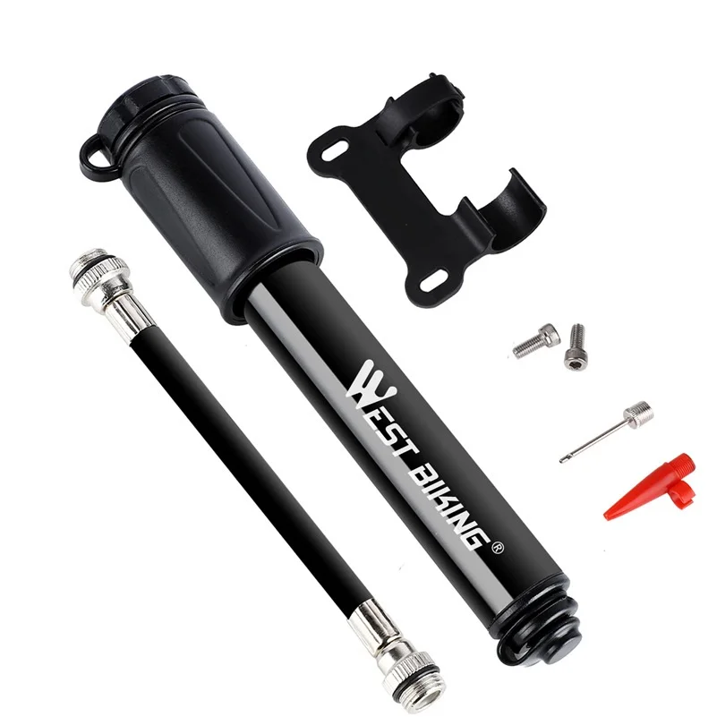 WEST BIKING Mini Bicycle Pump MTB Mountain Bike Pump Portable 100 PSI High Pressure Cycling Hand Air Pump Ball Tire Inflator
WEST BIKING Mini Bicycle Pump MTB Mountain Bike Pump Portable 100 PSI High Pressure Cycling Hand Air Pump Ball Tire Inflator