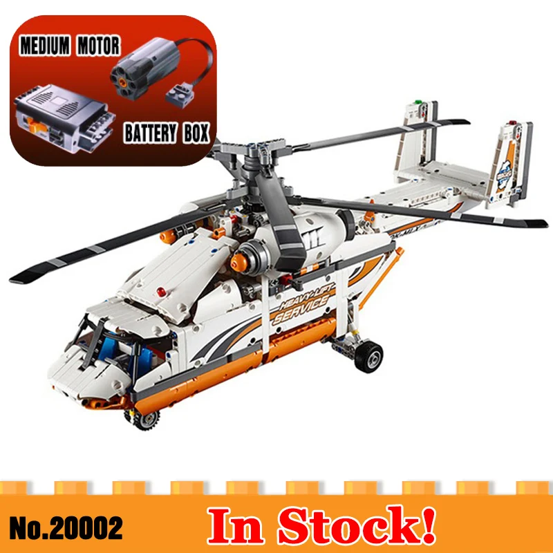 NEW 20002 technology series of double rotor transport helicopter model building pieces bricks compatible Legoed 42052 toy
NEW 20002 technology series of double rotor transport helicopter model building pieces bricks compatible Legoed 42052 toy