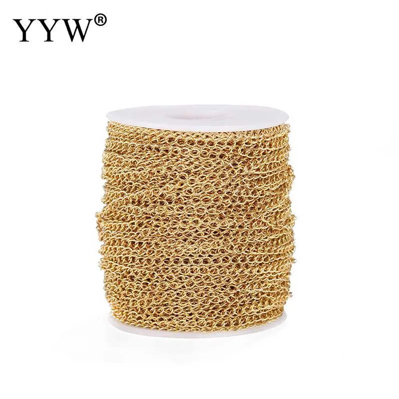 New Gold/Rose Gold/Steel Color Stainles Steel Chain 5m/20m wholesale for DIY Fashion Bracelet Necklace Jewelry Making Accessory
New Gold/Rose Gold/Steel Color Stainles Steel Chain 5m/20m wholesale for DIY Fashion Bracelet Necklace Jewelry Making Accessory