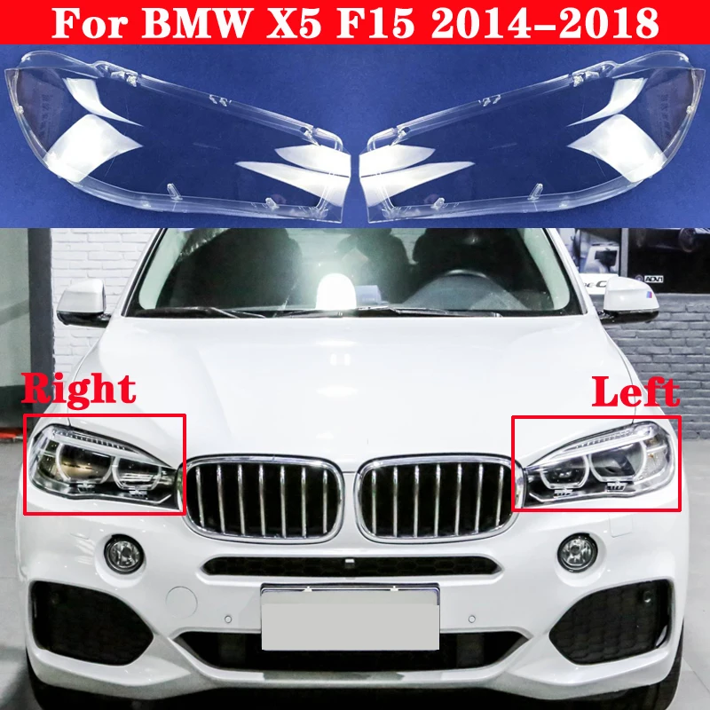 

For BMW X5 F15 X6 F16 2014-2018 Car Headlight Lens Cover Lampshade Auto Headlamp Shell Lampcover head Light Lamp Covers glass