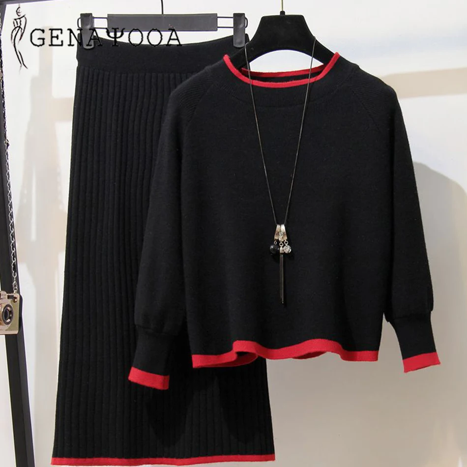 Genayooa High Quality Two Piece Set Cashmere Sweater And Skit Set Autumn Winter 2 Piece Set Women Casual Women Outfit 2019
Genayooa High Quality Two Piece Set Cashmere Sweater And Skit Set Autumn Winter 2 Piece Set Women Casual Women Outfit 2019